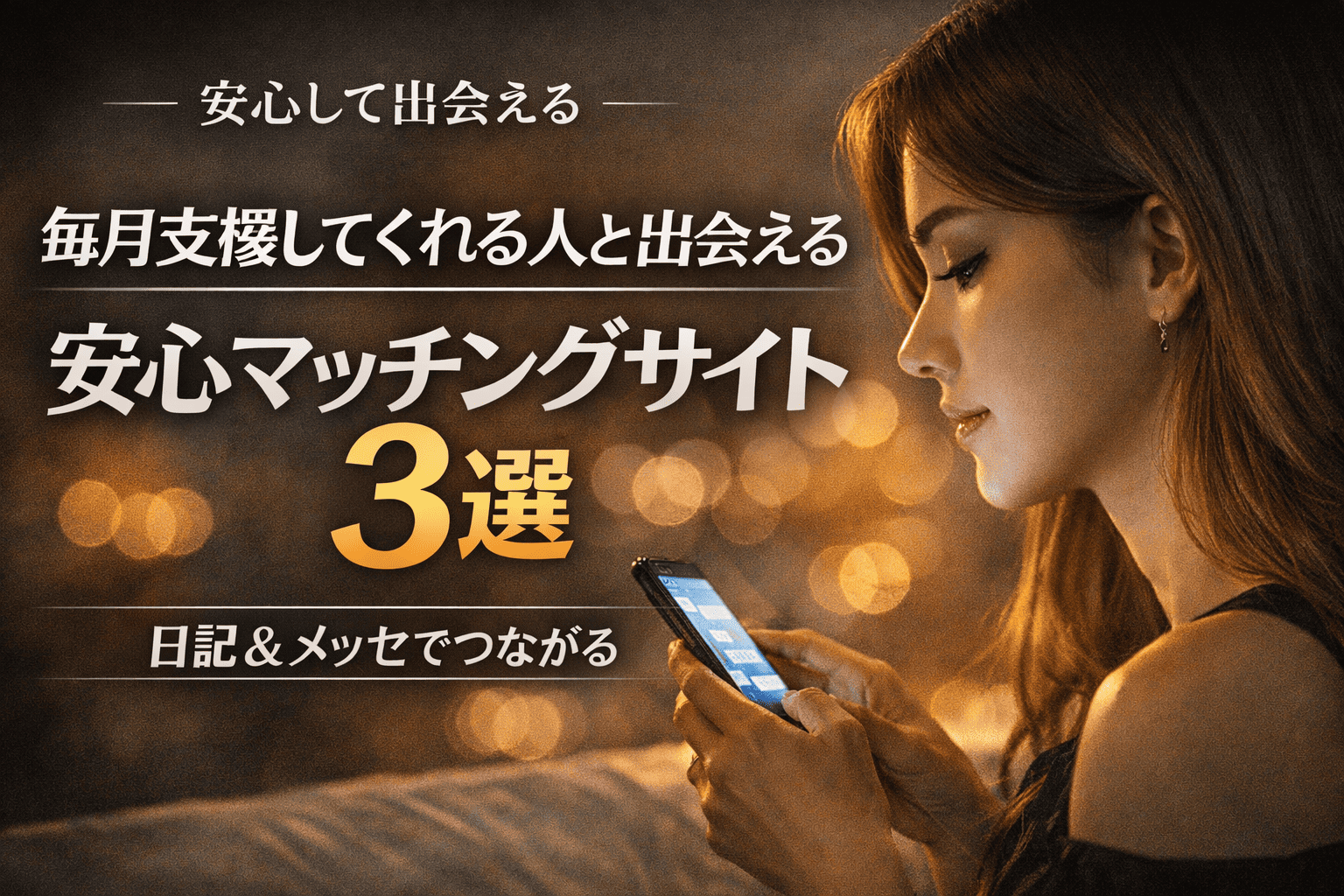 毎月支援してくれる人と出会える安心マッチングサイト3選